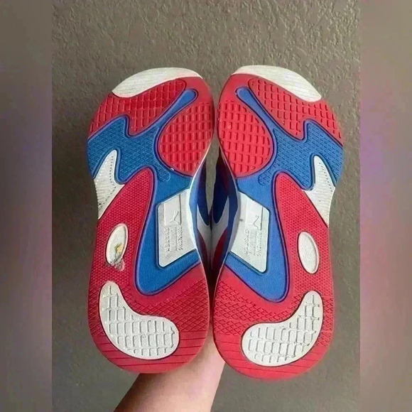 PUMA RS-Fast RWB JR Boys Youth Athletic Shoes Size 6 White Red Blue Gold - Picture 10 of 11